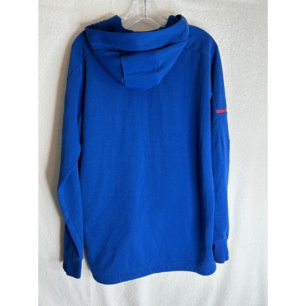 Adidas Kansas Jayhawks Mens Medium Blue Climalite Mesh Hoodie Sweatshirt KU - Picture 7 of 7